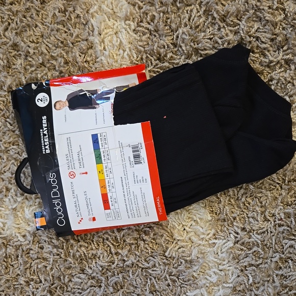 NWT Cuddl Duds Performance Baselayers Thermal Longsleeve Crew & Pant Black - Picture 4 of 5